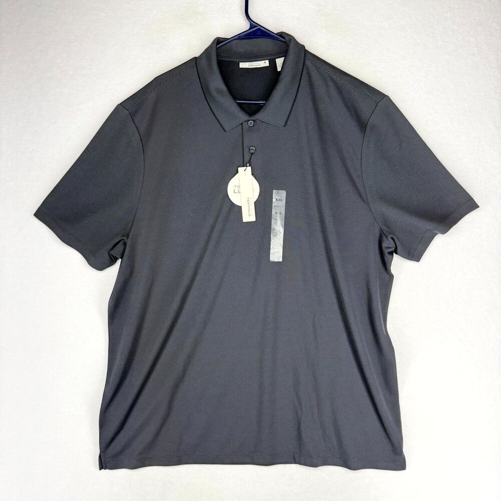 Perry Ellis Portfolio Travel‎ Luxe Mens UPF Moisture Wicking Polo Size XXL NEW